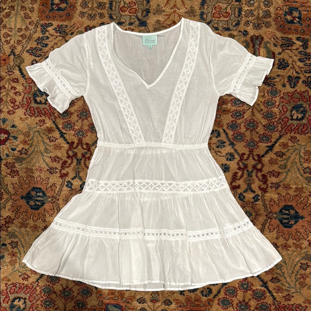True Destination White V-Neck Top